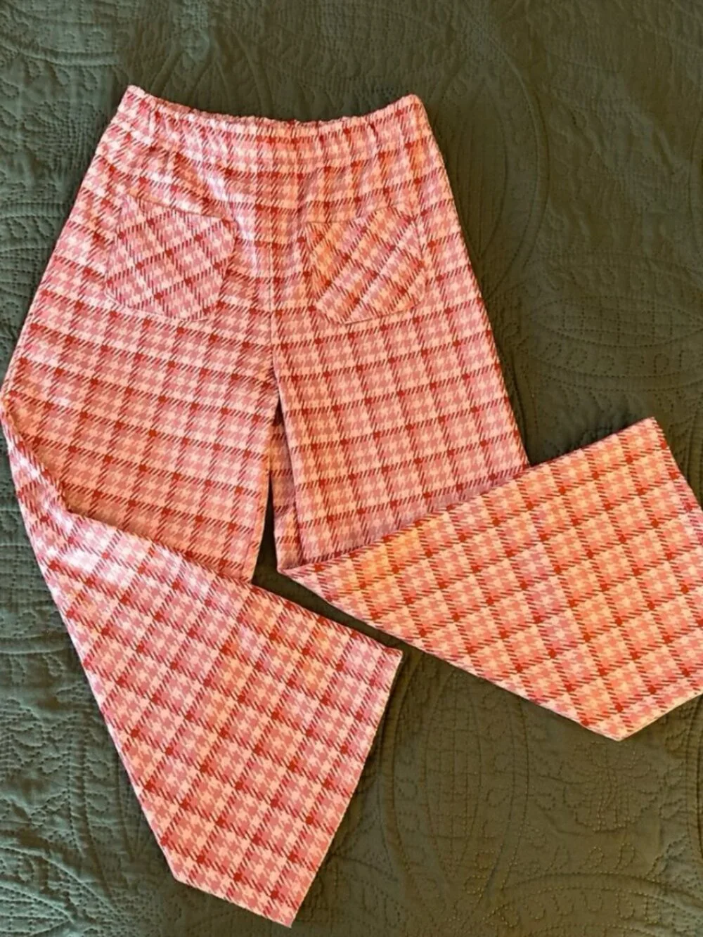 Btween Size 7/8 Pink Herringbone Mod Outfit Set (Pants + Shirt + Sweater) - Picture 5 of 6